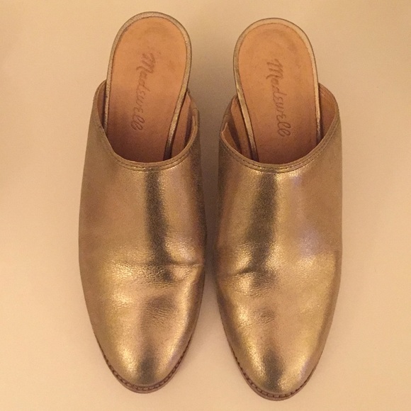 madewell gold mules